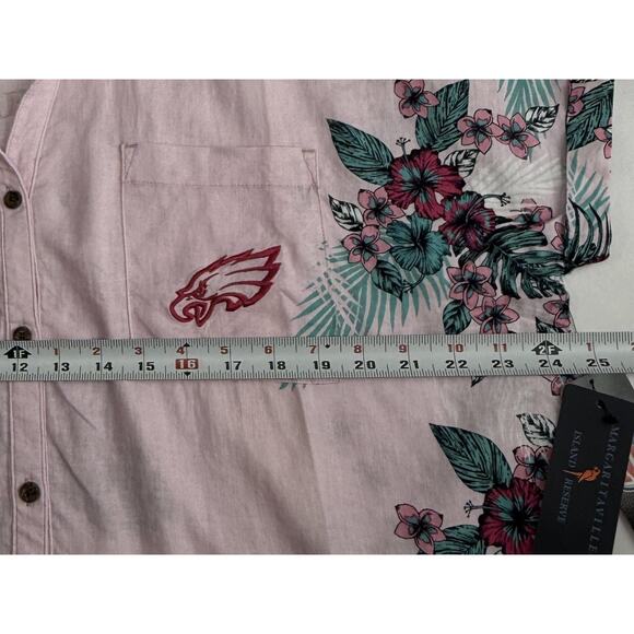 Philadelphia Eagles Shirt Womens XL Pink NFL Football Margaritaville Floral - Picture 8 of 15